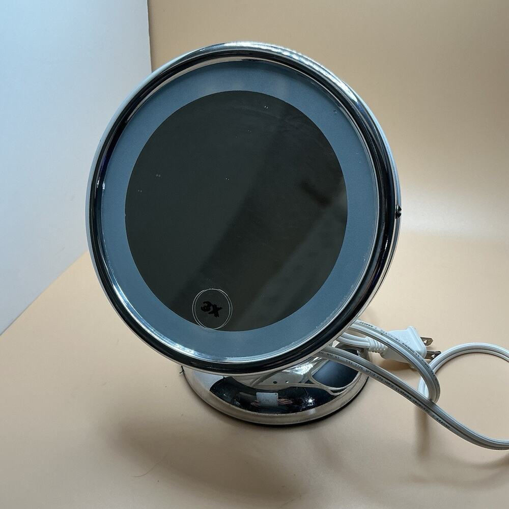 Lighted Counter Top Make‎ Up Mirror, 5’ Cord, Heavy Base